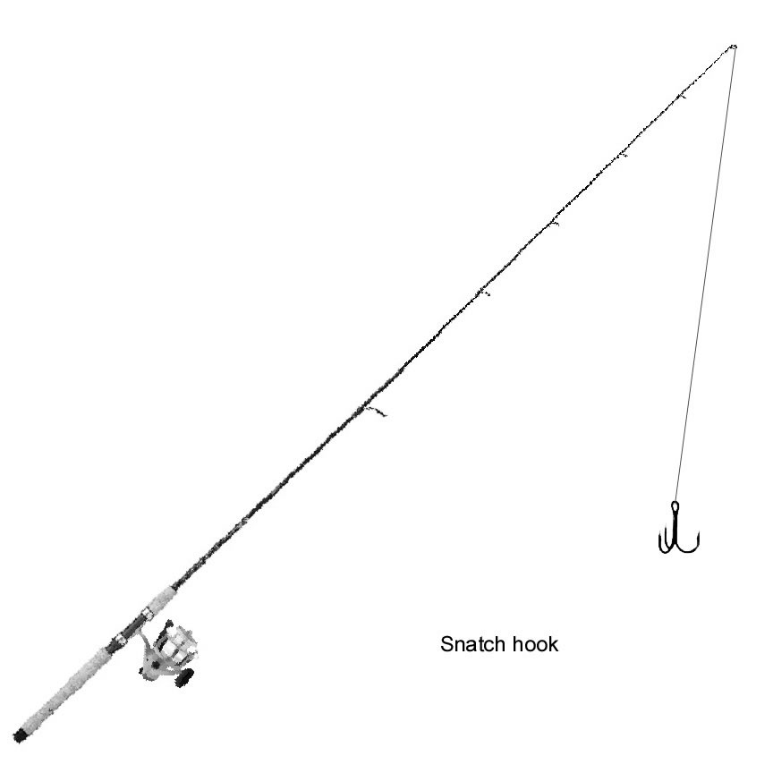 GATOR PRO Snatch Hook (weighted) w/ Leader and swivel 12/0 - Stone Gear